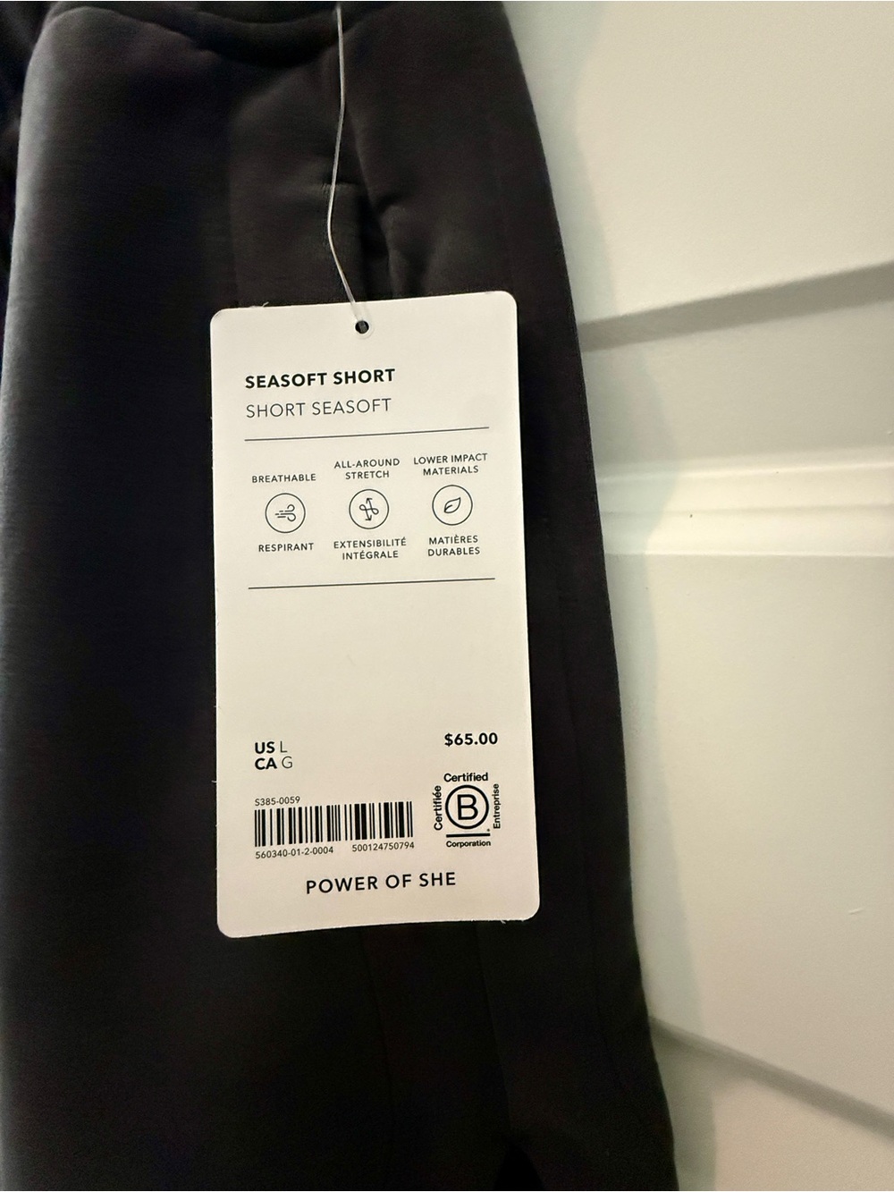 Athleta Charcoal/Black Seasoft Side-Slit Performance Shorts - Picture 8 of 9